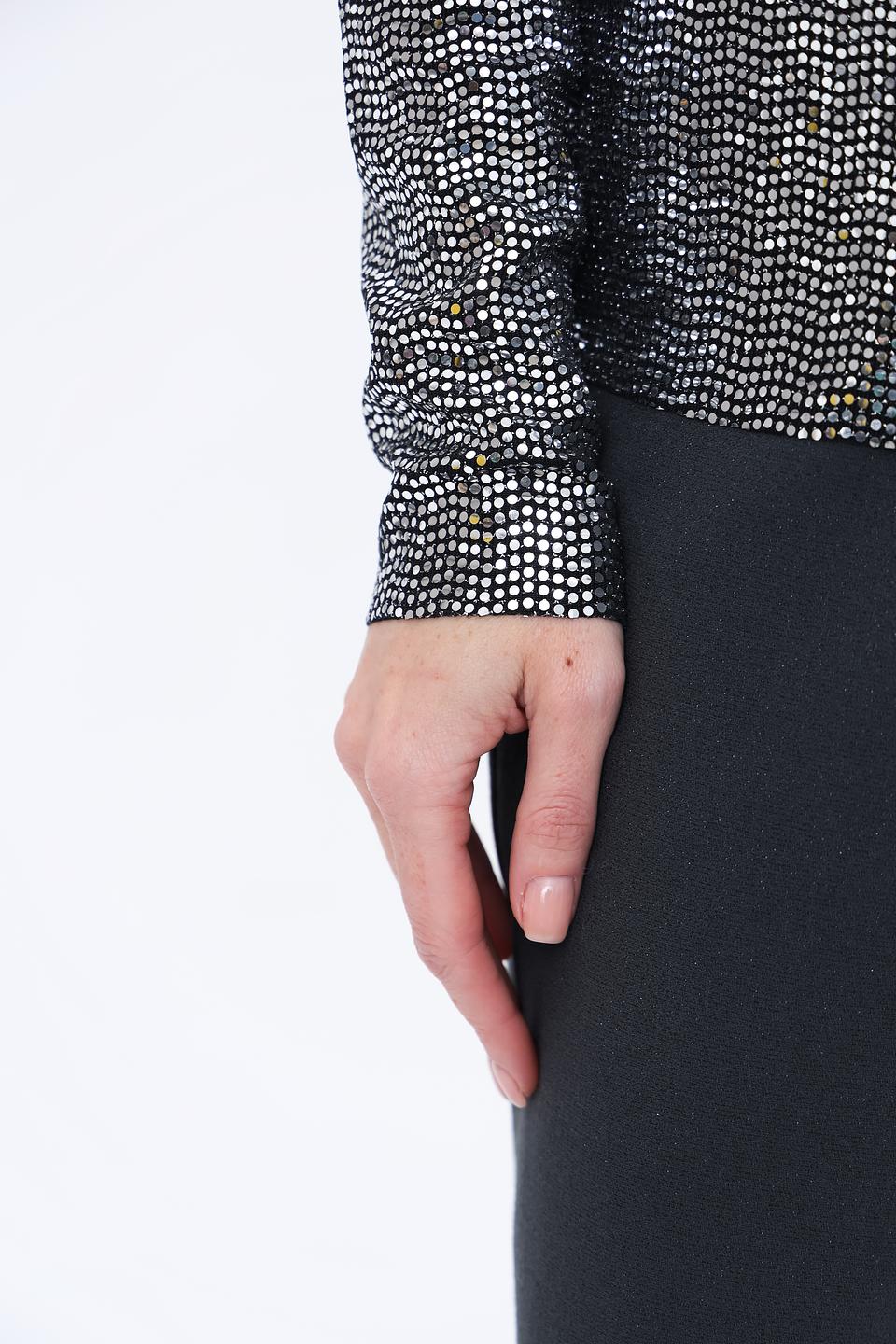 Водолазка Rich and Royal с пайетками серебристая