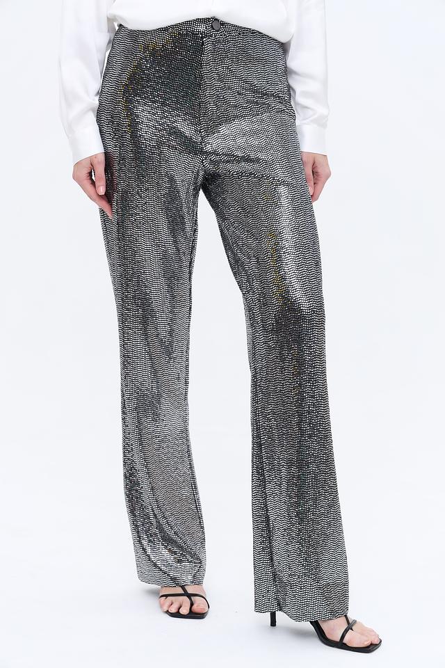 Брюки палаццо Rich and Royal серебристые