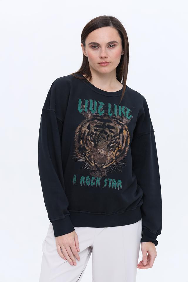 Пуловер Marc Aurel с тигром, тёмно-синий