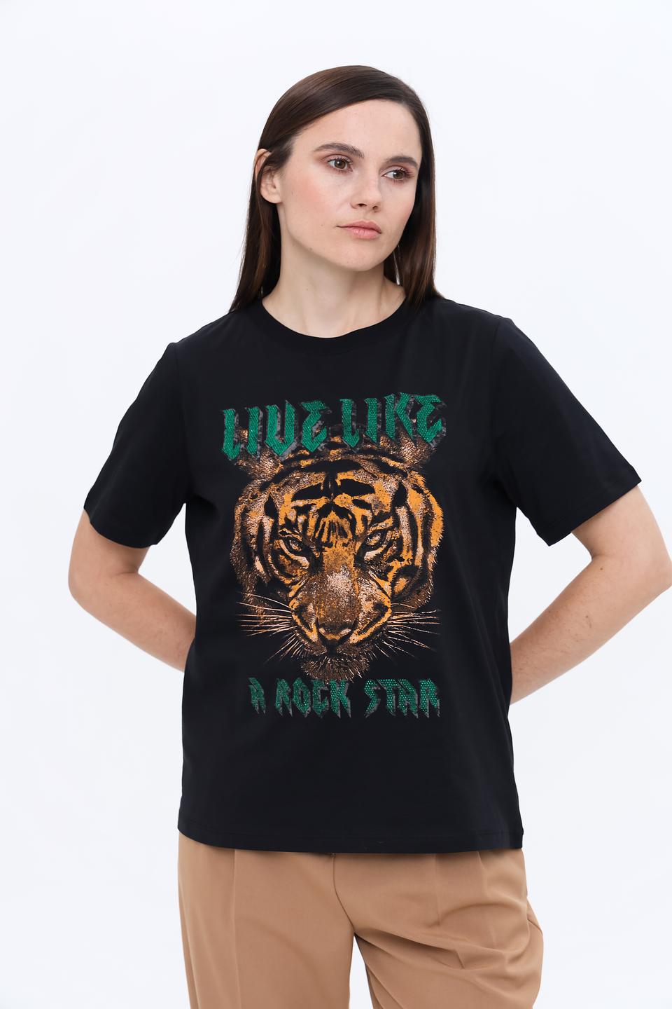 Футболка Marc Aurel с тигром чёрная