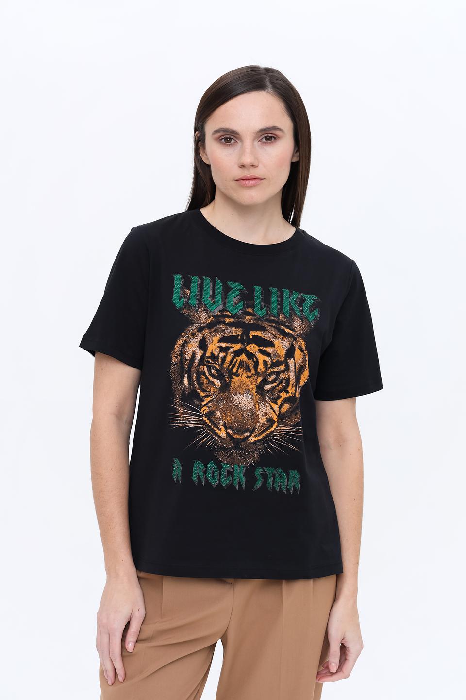 Футболка Marc Aurel с тигром чёрная
