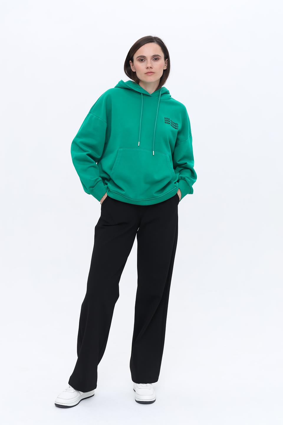 Толстовка Marc Aurel зеленая с надписью