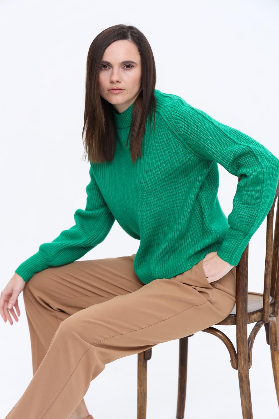 Пуловер Marc Aurel зелёный с горлом
