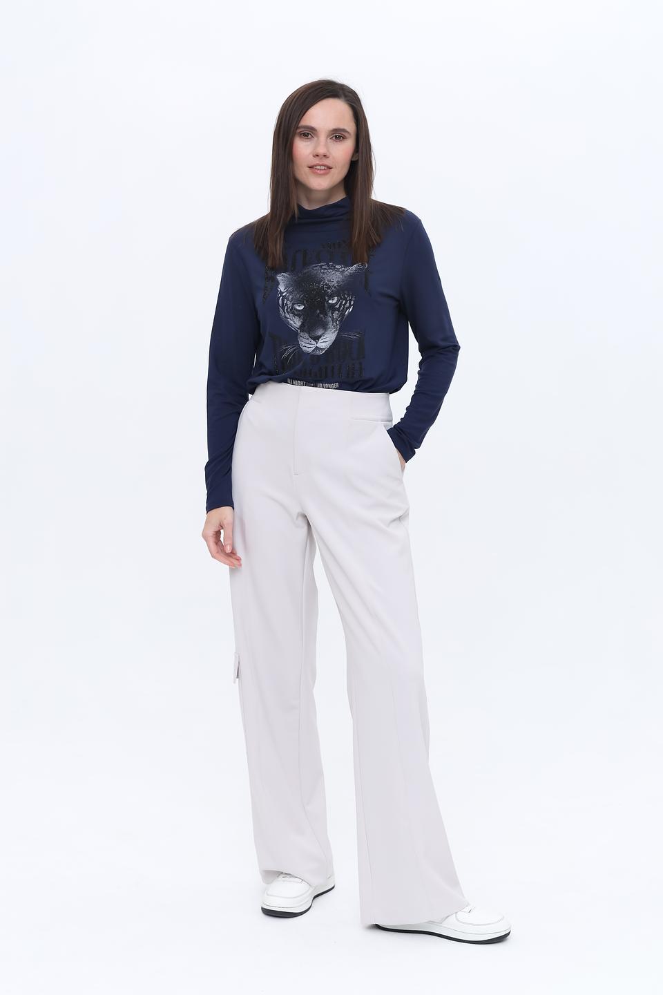 Брюки палаццо Monari светло-серые