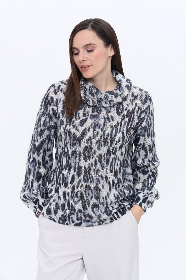 Пуловер Monari с леопардовым принтом