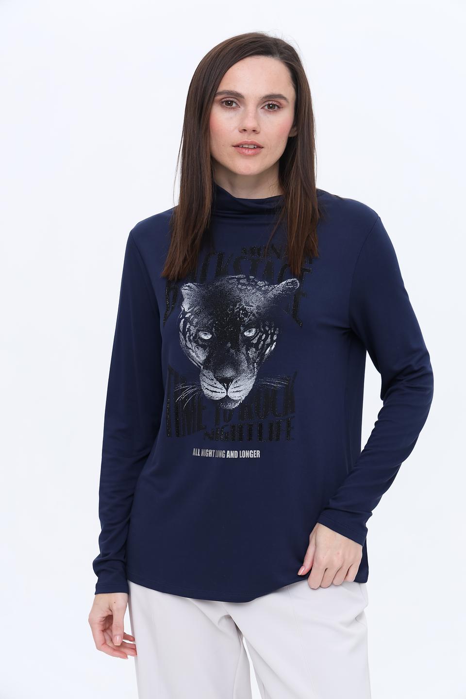 Водолазка Monari с принтом пантера