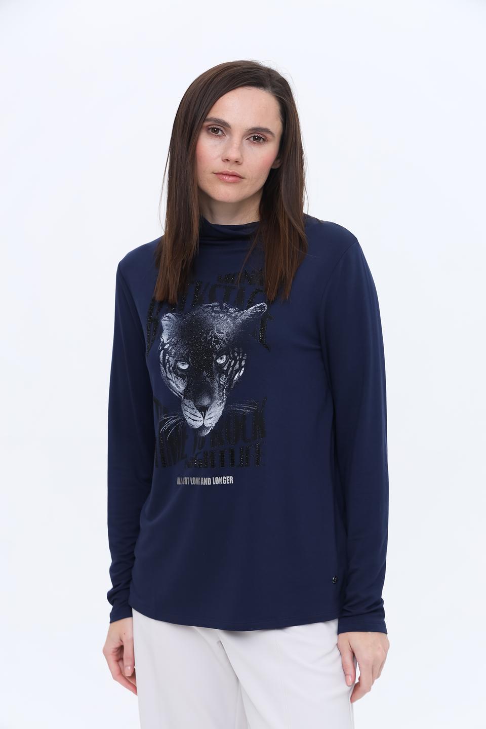 Водолазка Monari с принтом пантера