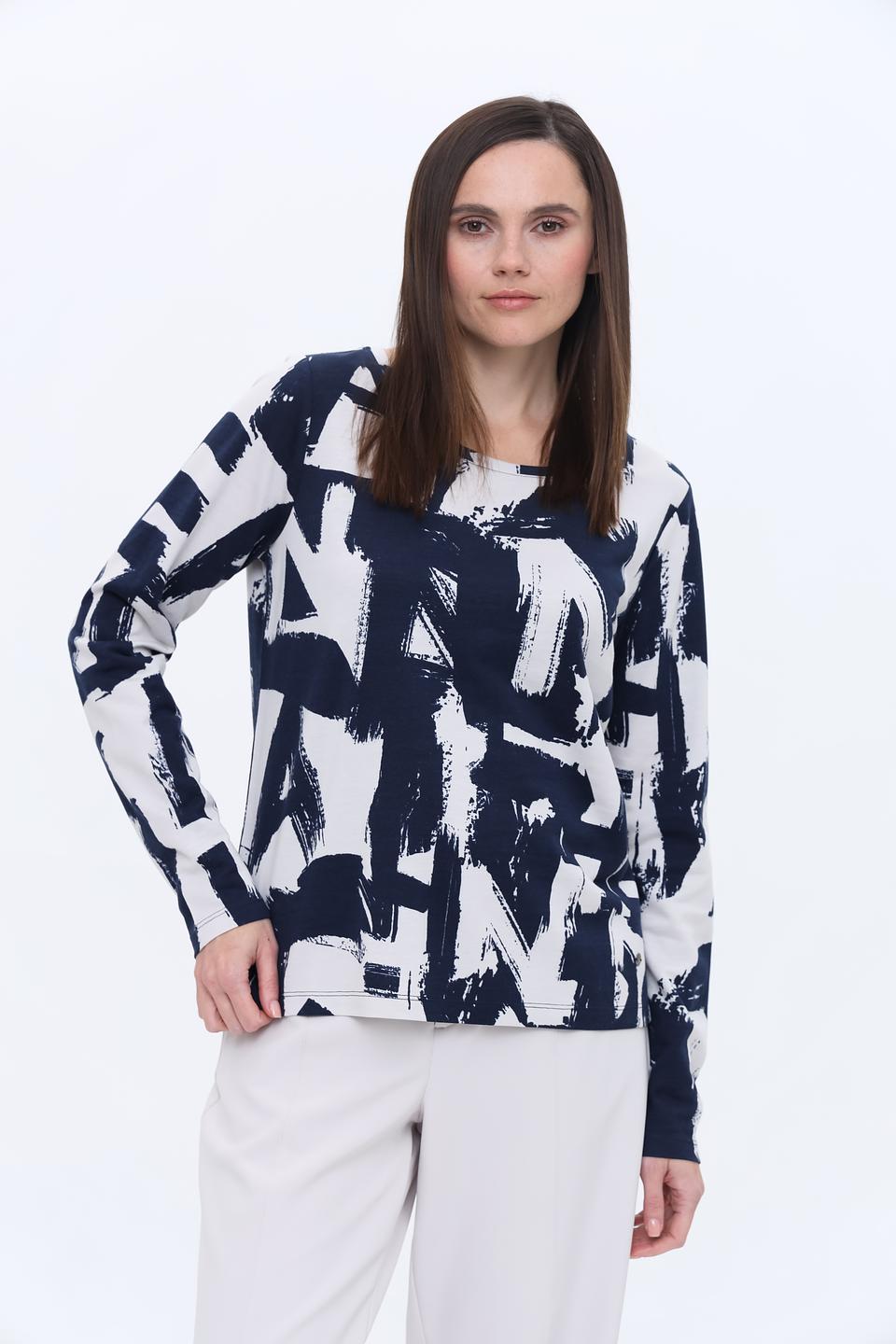 Лонгслив Monari с абстрактным принтом