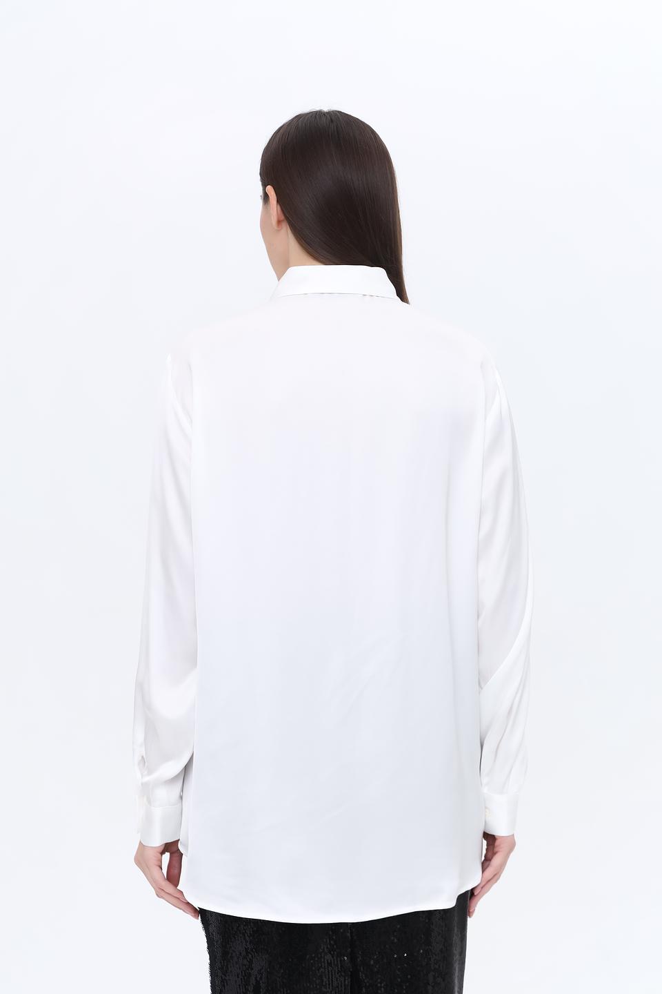 Рубашка Kaos женская белая с длинным рукавом
