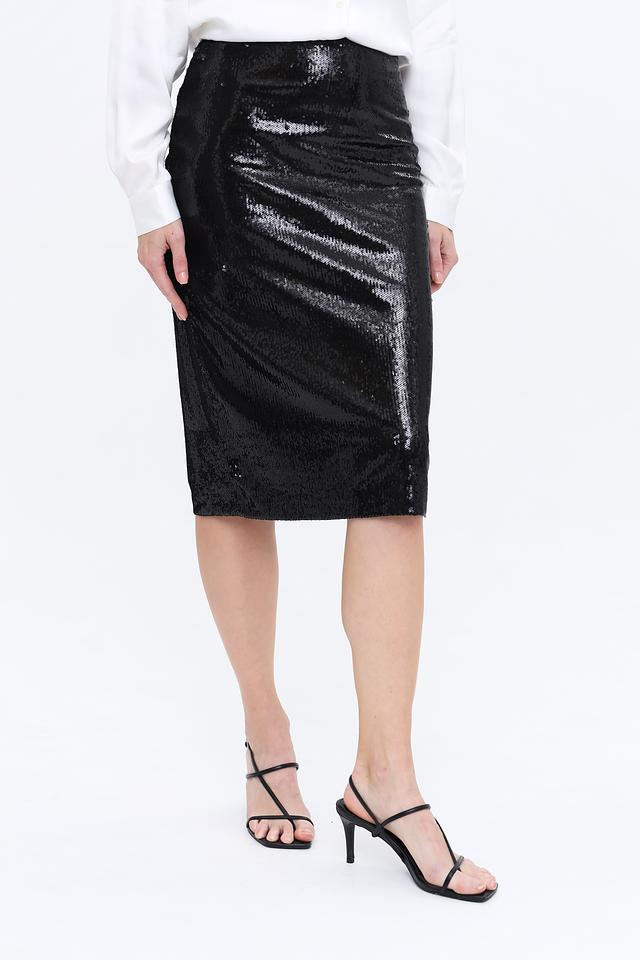 Юбка Icona женская с пайетками черная