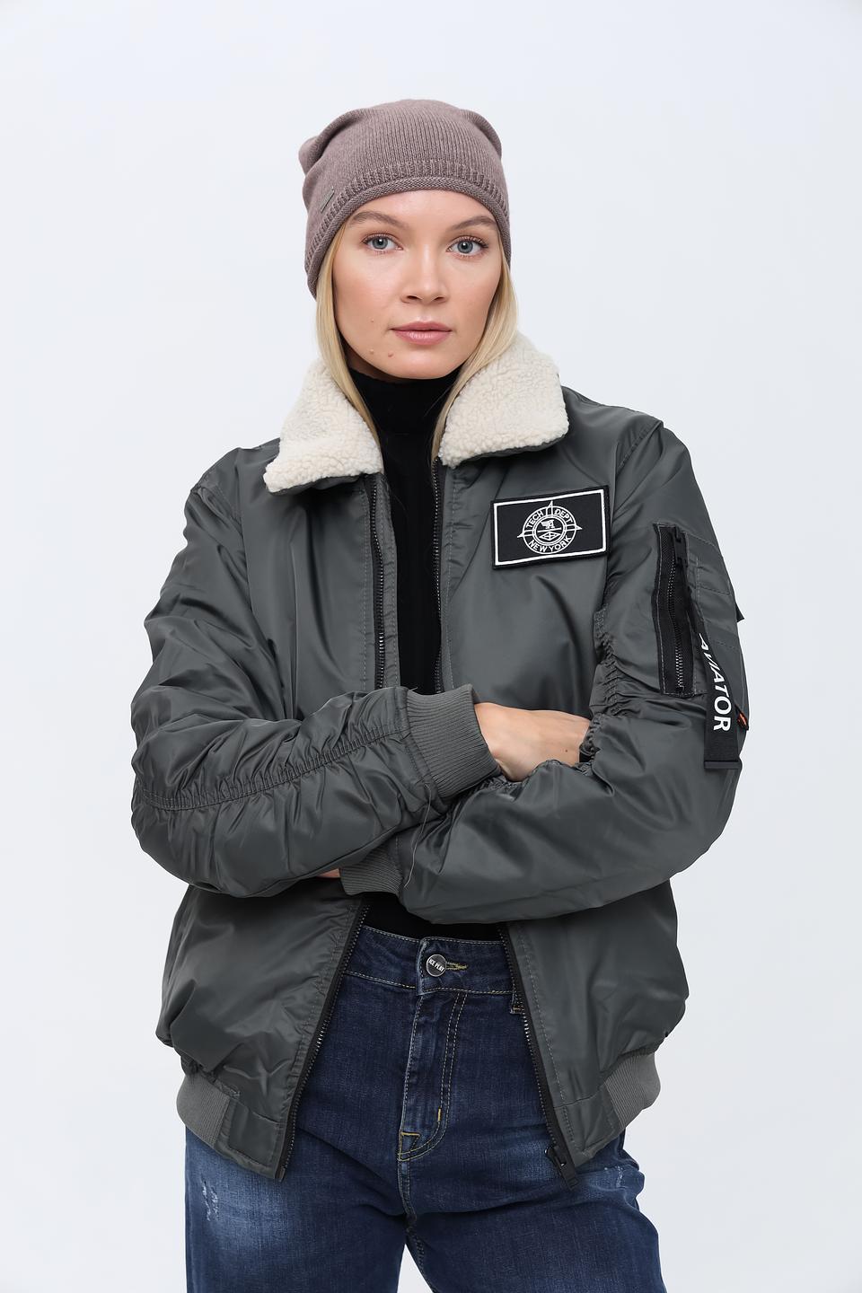 Шапка Seeberger вязаная серая