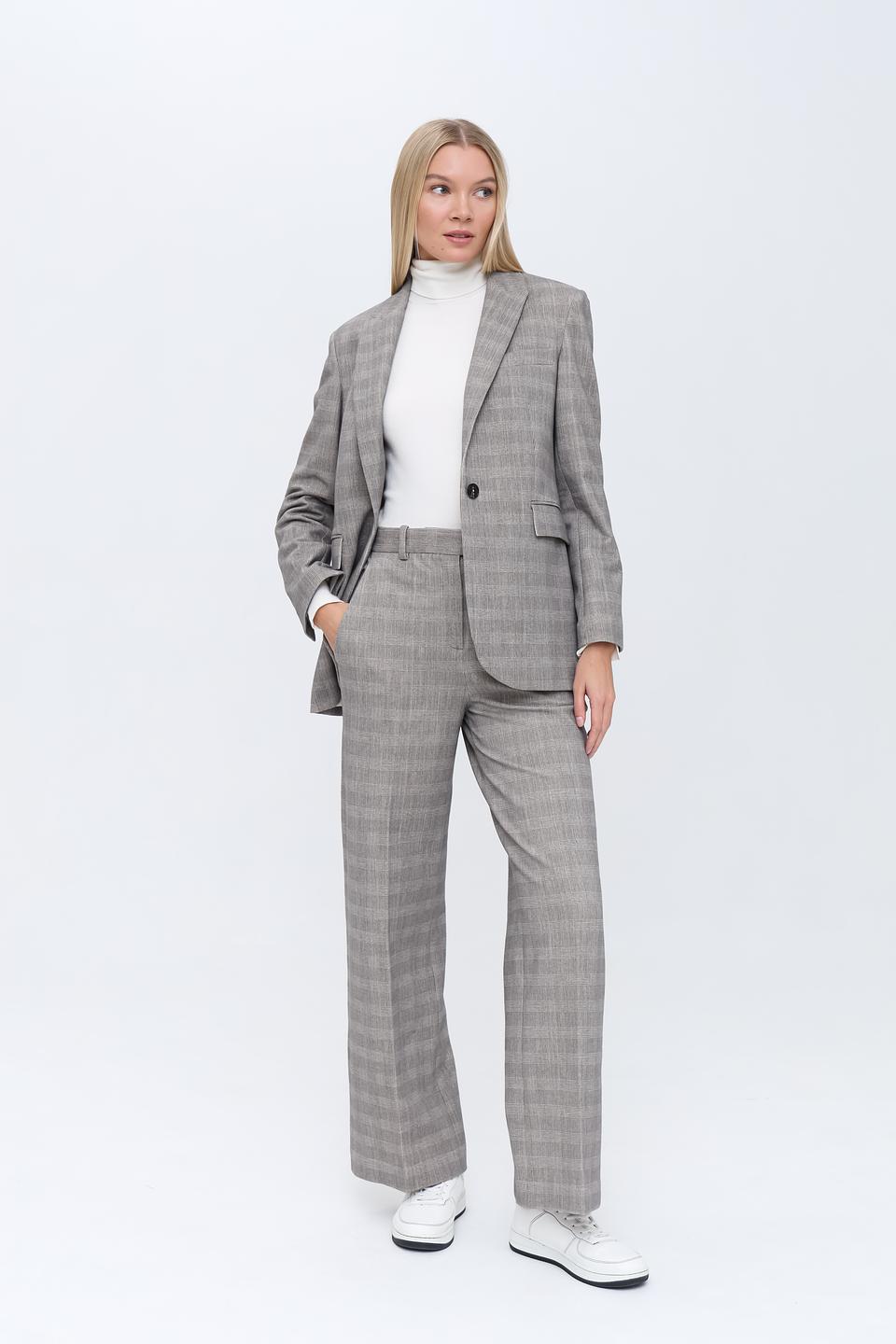 Жакет Circolo 1901 в клетку серый