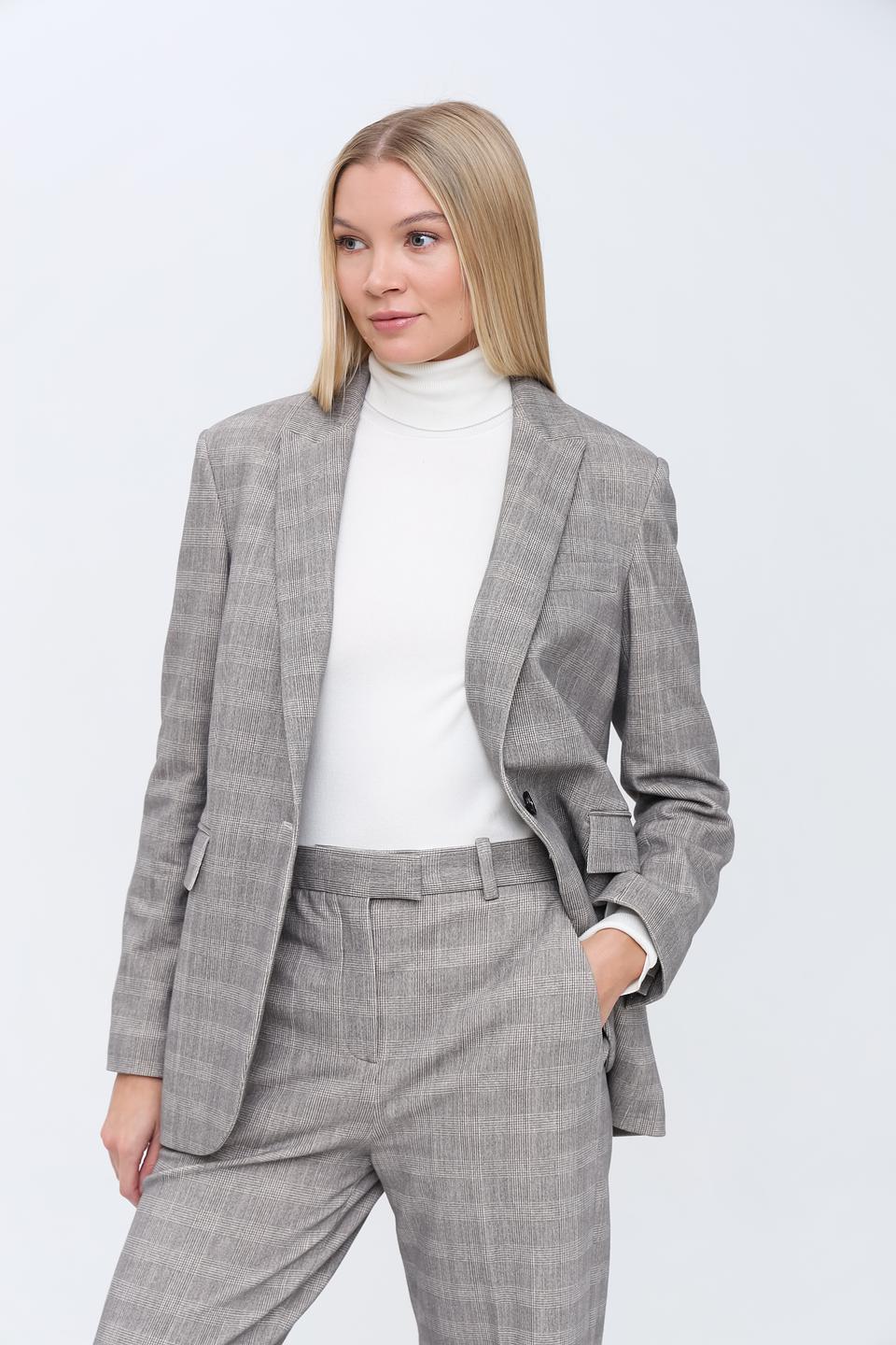 Жакет Circolo 1901 в клетку серый