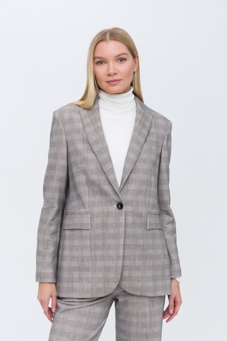 Жакет Circolo 1901 в клетку серый
