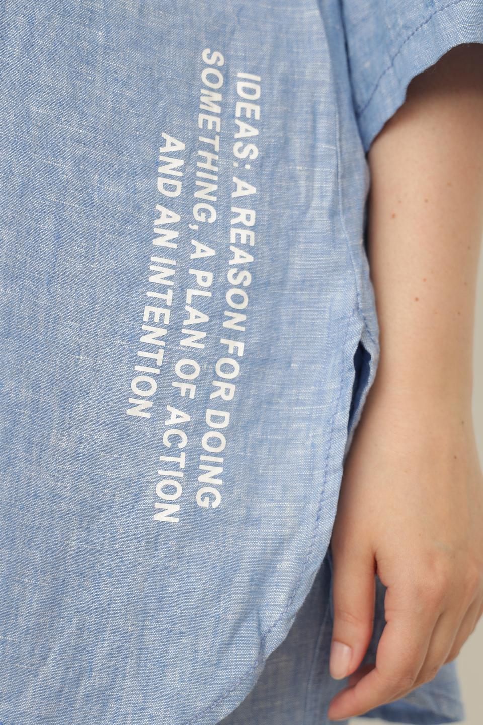 Блуза Doris Streich льняная голубая