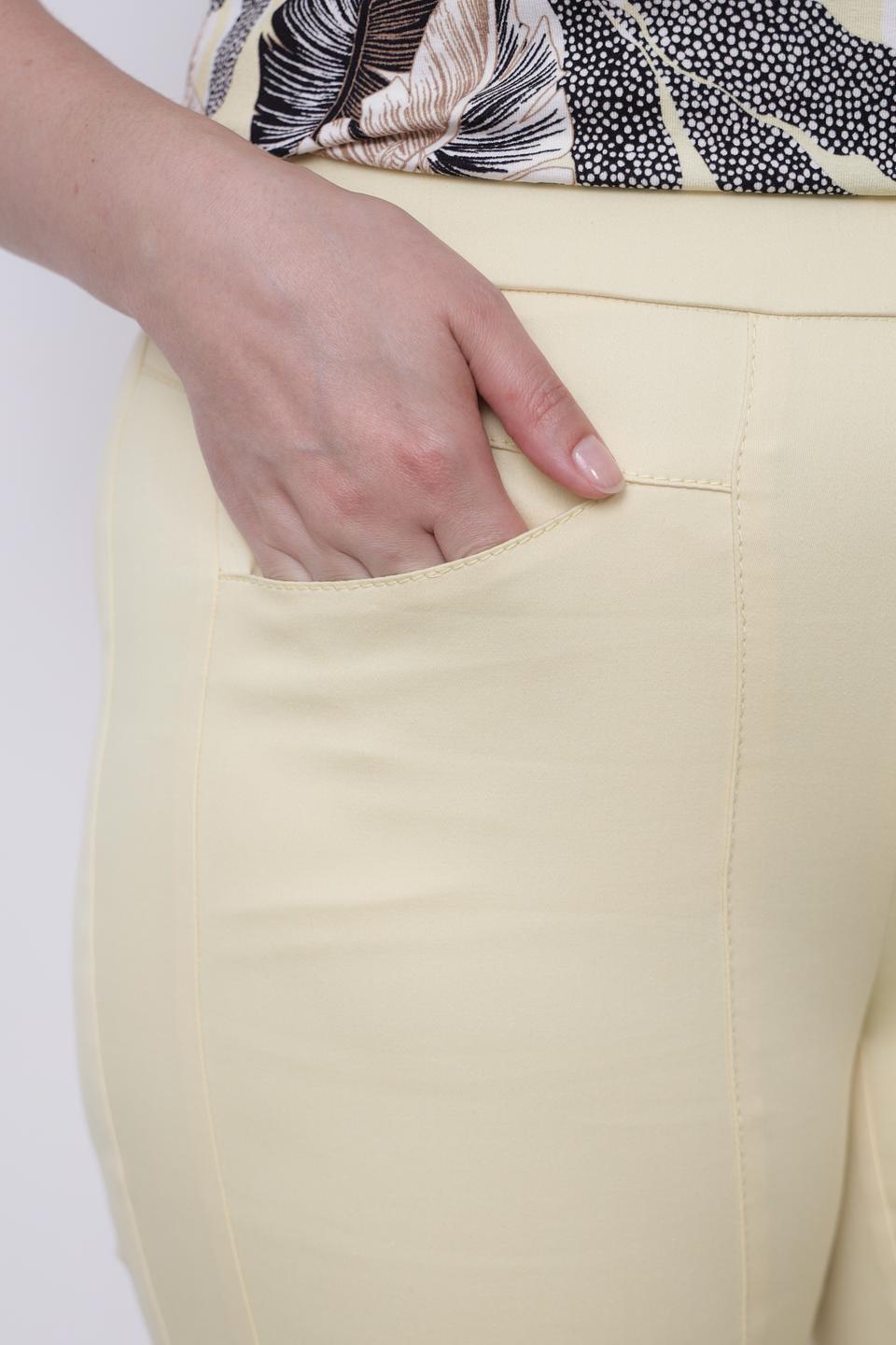 Брюки Frank Walder прямого кроя бледно-жёлтые