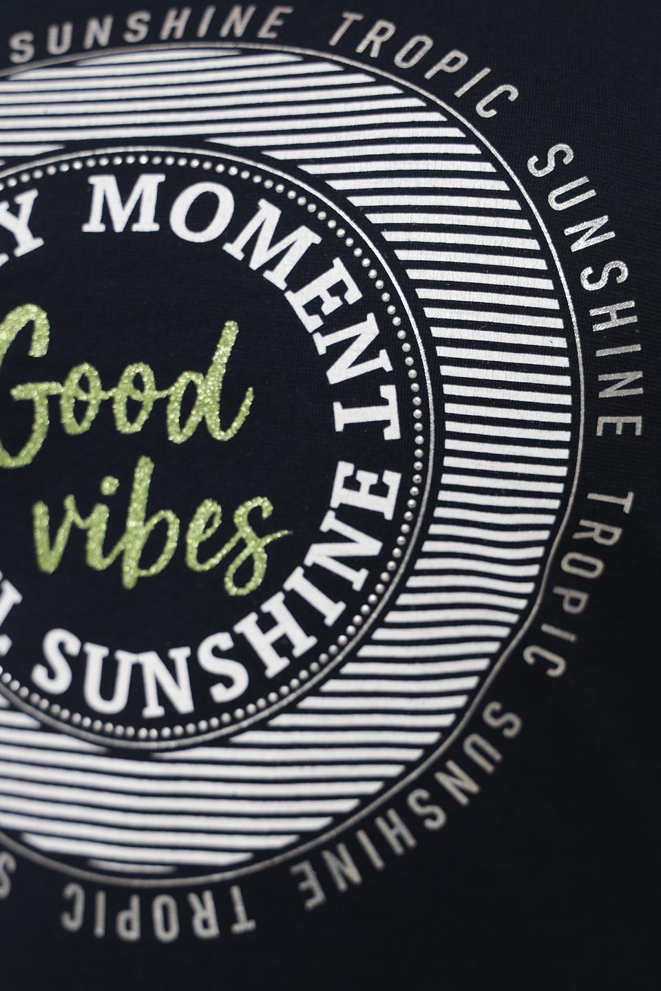 Футболка Via Appia с принтом чёрная