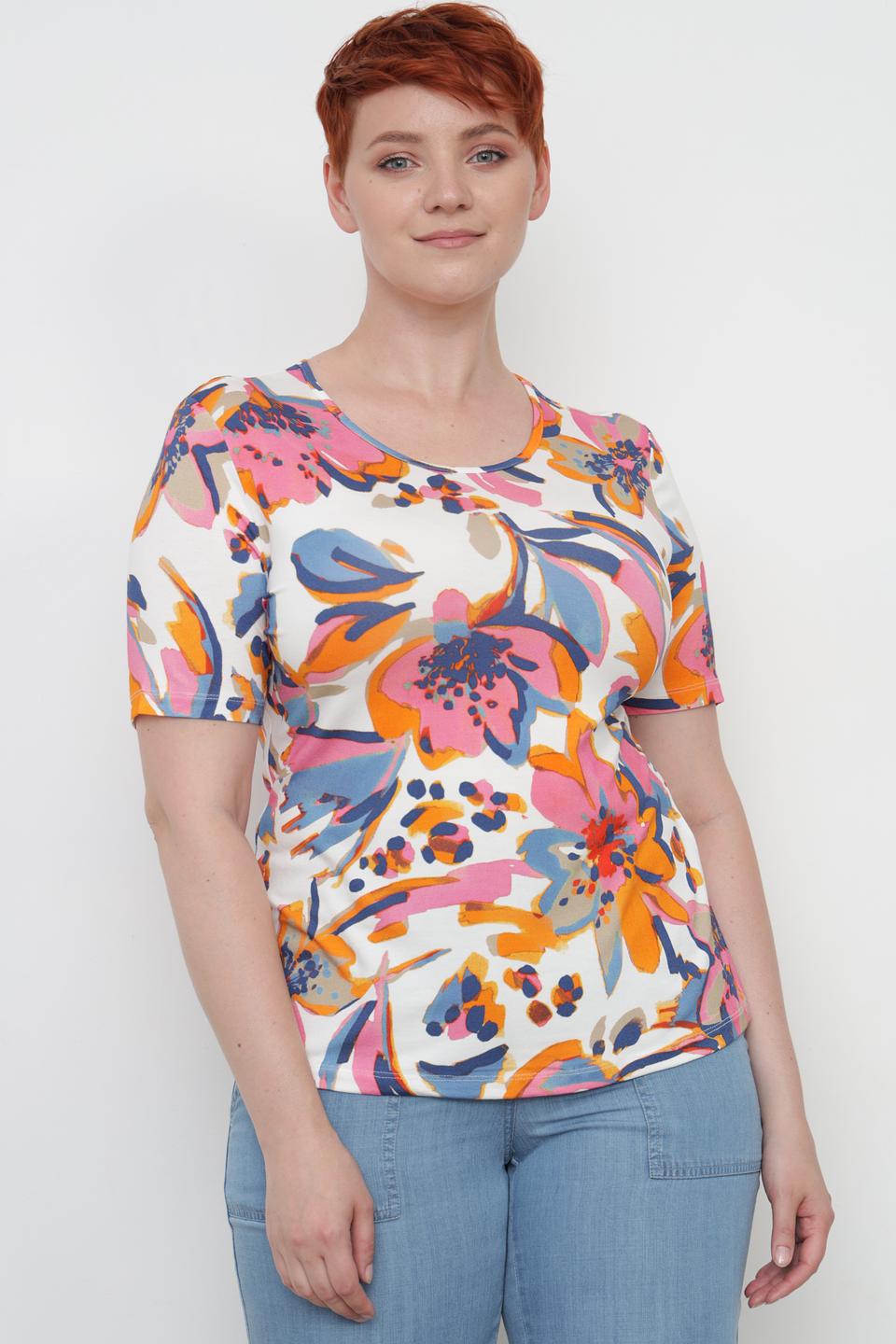 Футболка Lebek с цветочным принтом