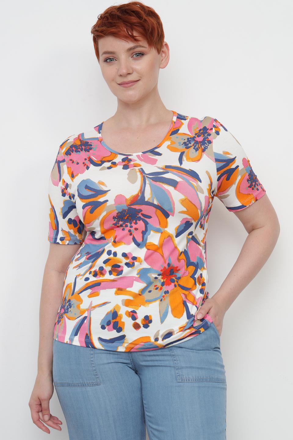 Футболка Lebek с цветочным принтом