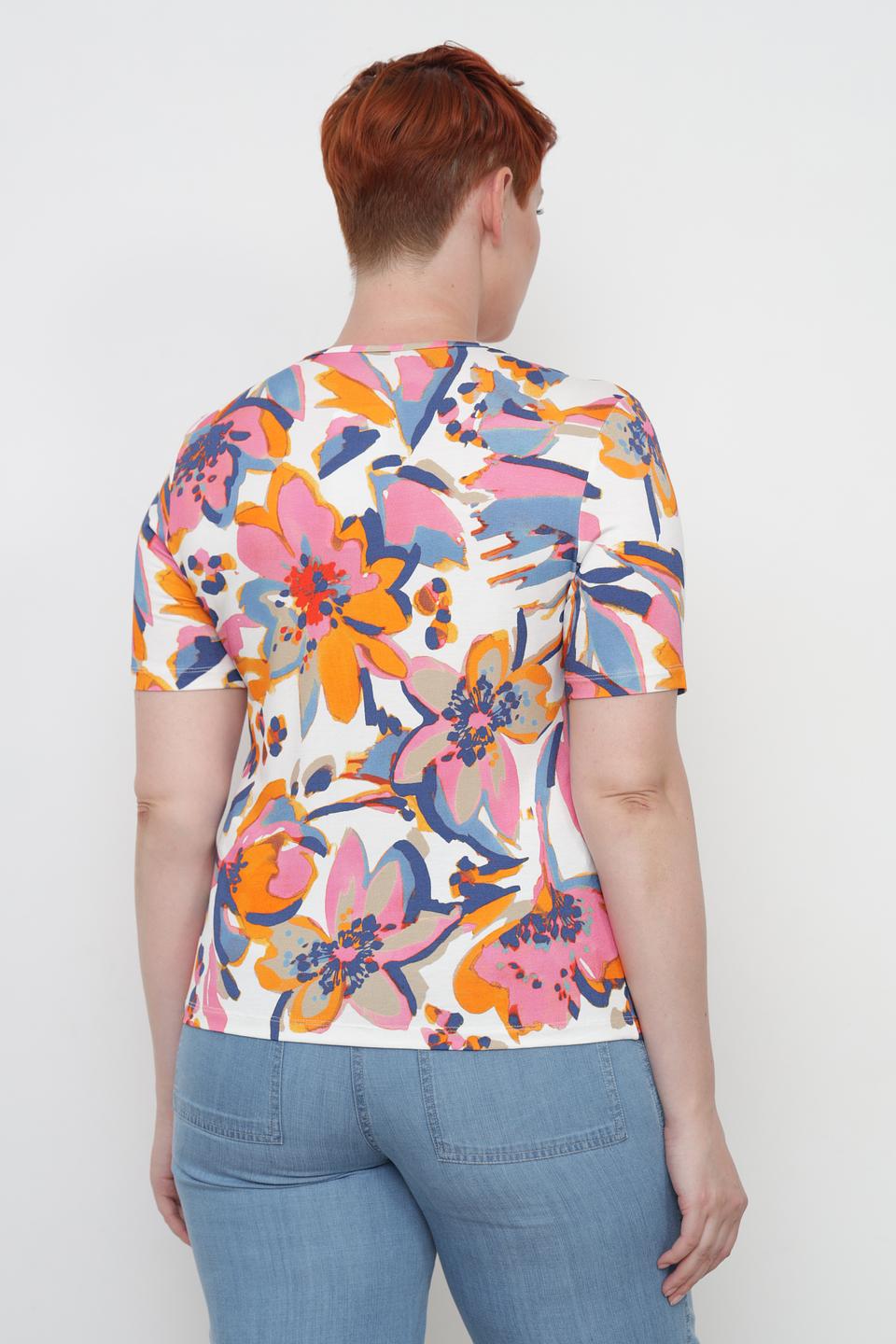 Футболка Lebek с цветочным принтом