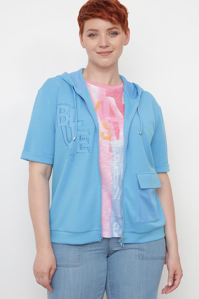 Толстовка Thomas Rabe голубая с коротким рукавом