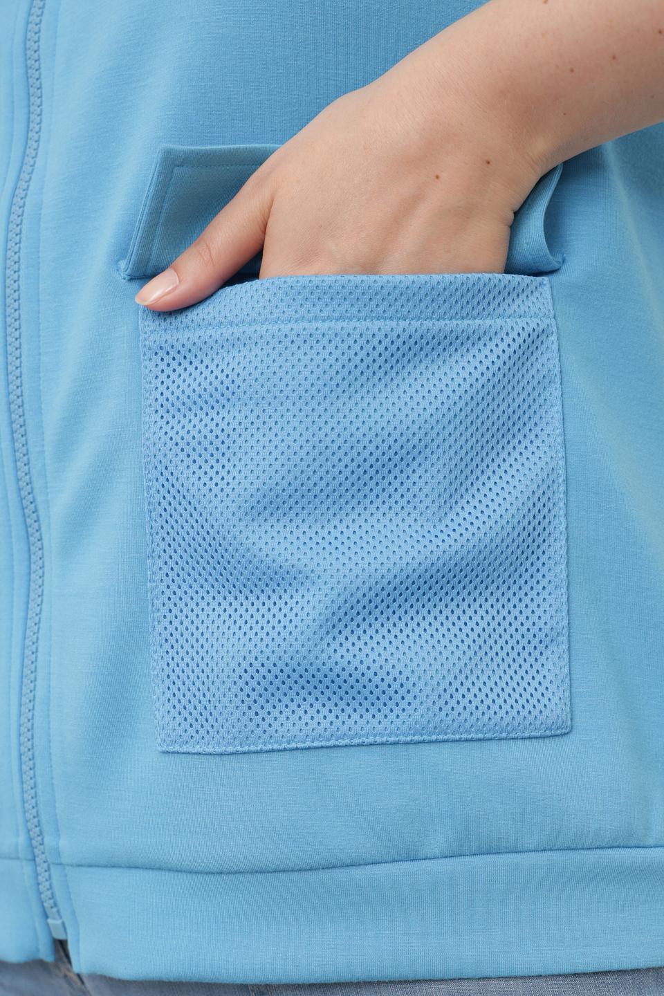 Толстовка Thomas Rabe голубая с коротким рукавом