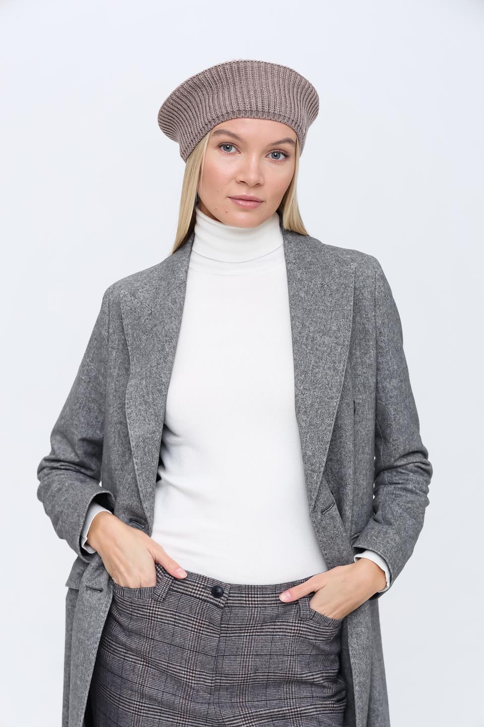 Берет Marhatter вязаный бежевый