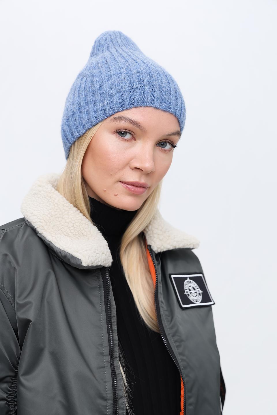 Шапка Marhatter вязаная голубая