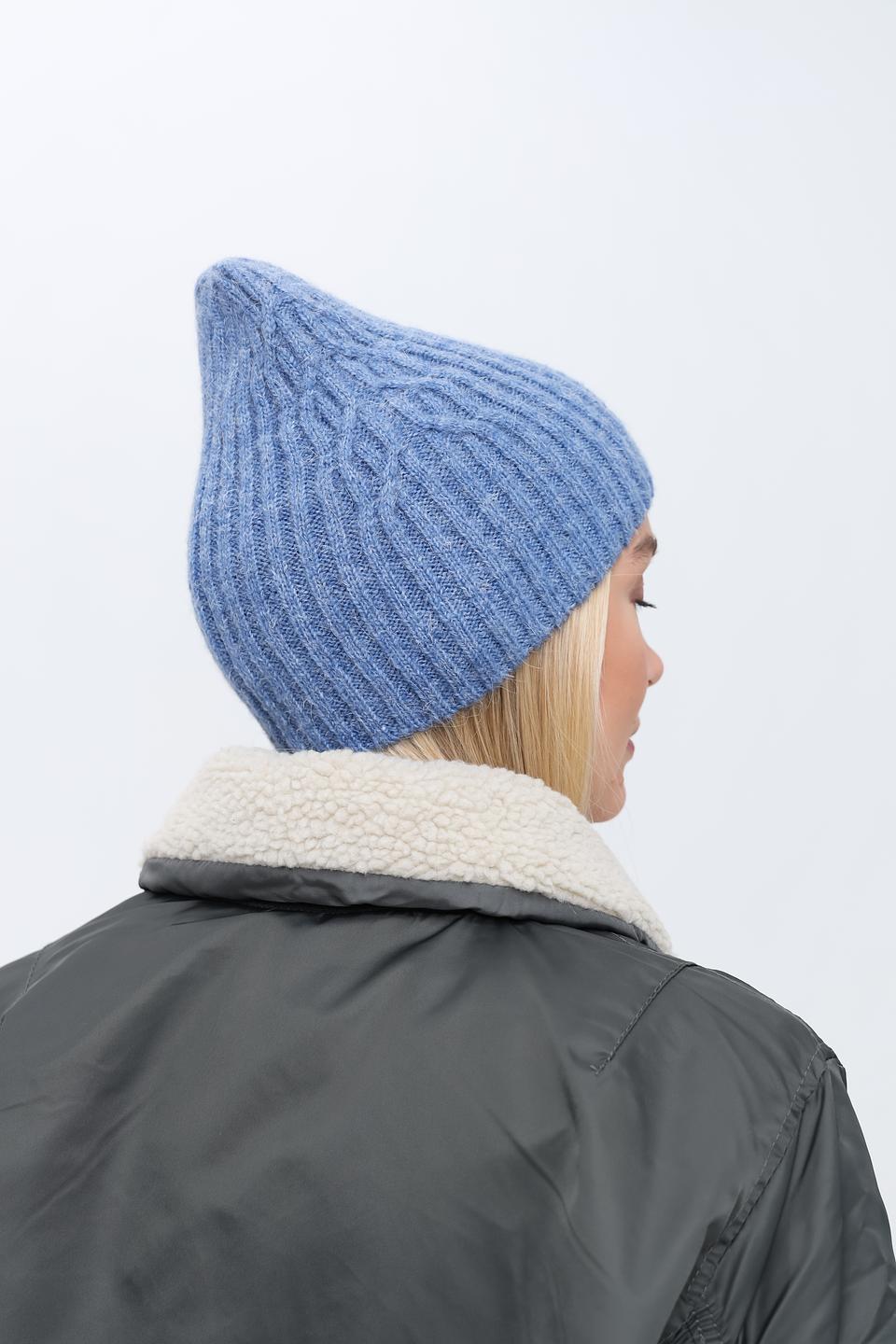 Шапка Marhatter вязаная голубая