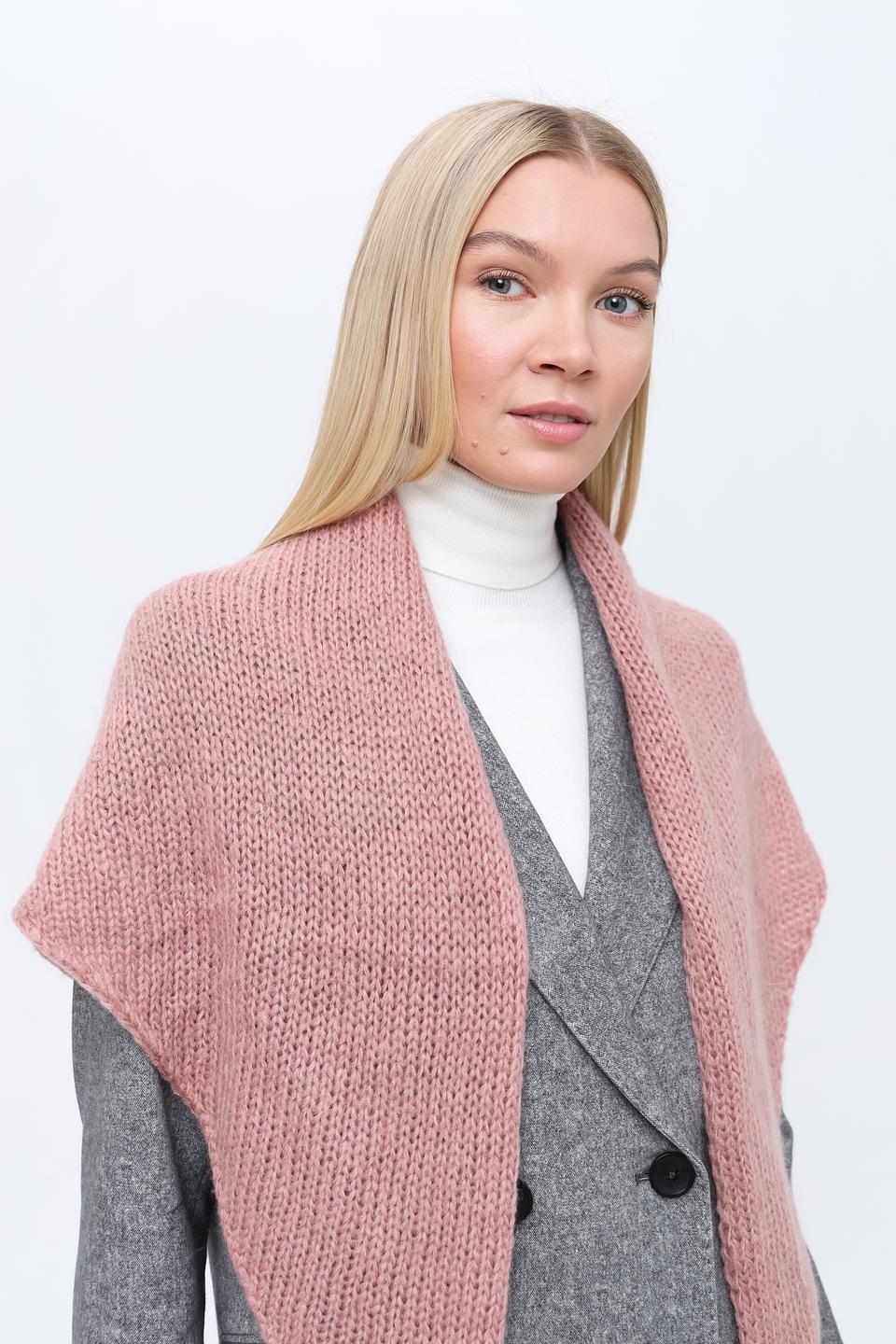 Шарф Marhatter вязаный пудровый