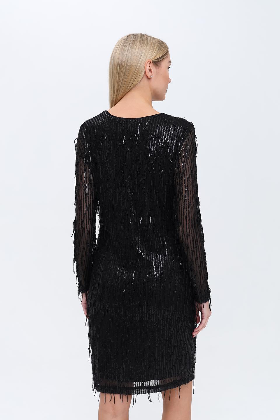 Платье Taifun с бахромой чёрное