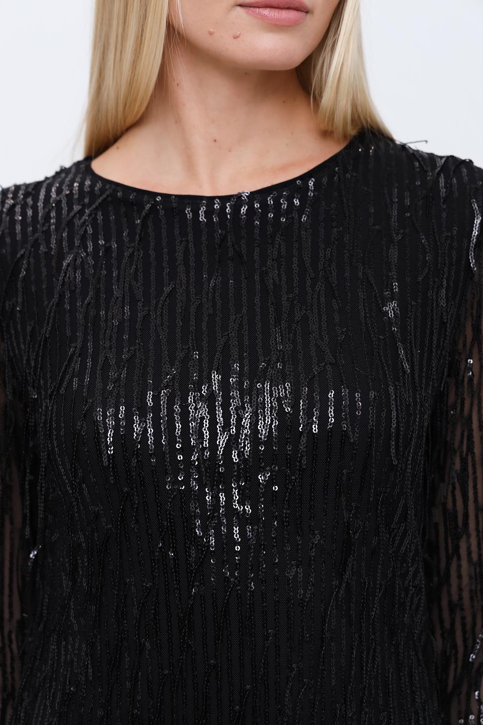 Платье Taifun с бахромой чёрное