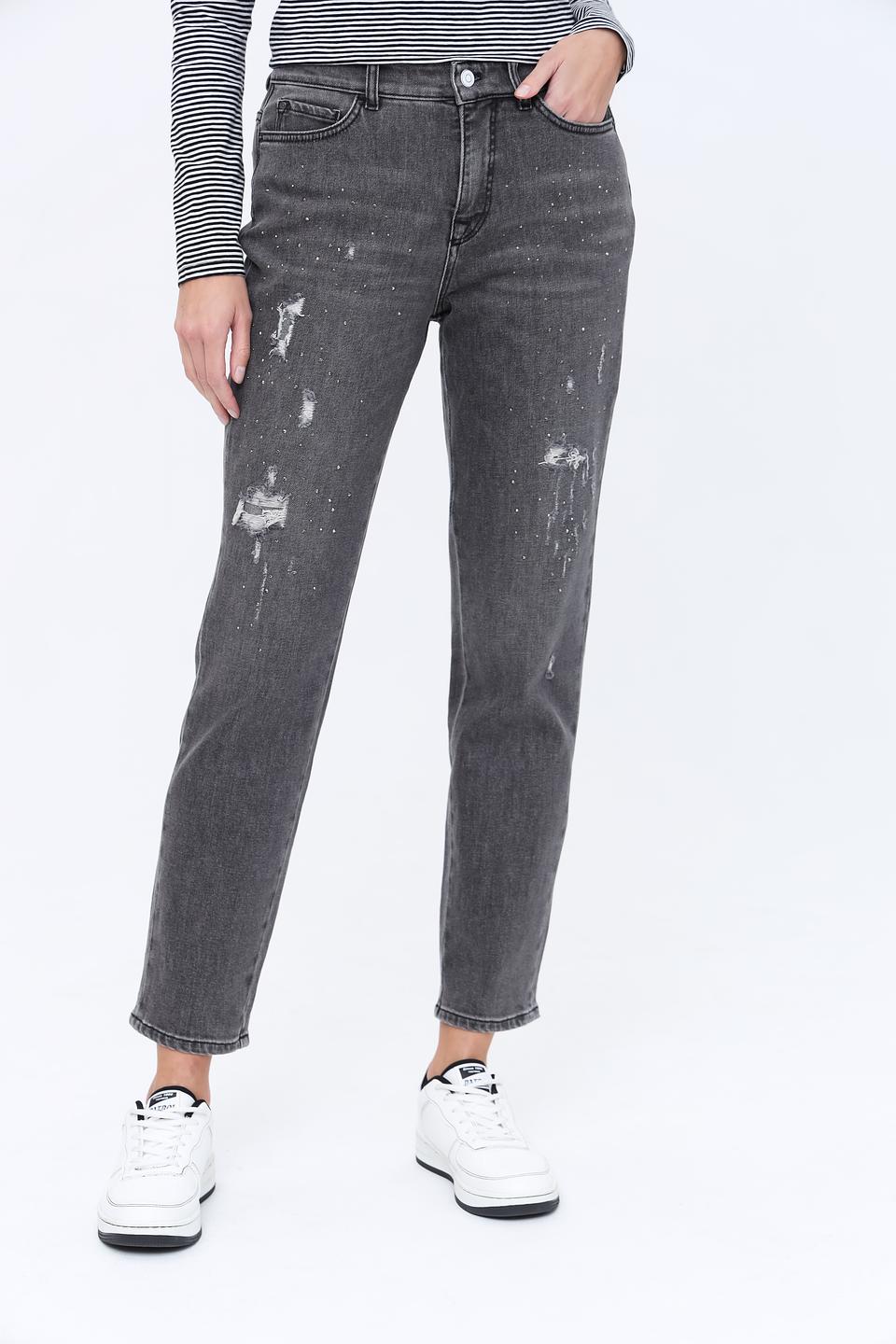 Джинсы Marc Cain серые с потертостями