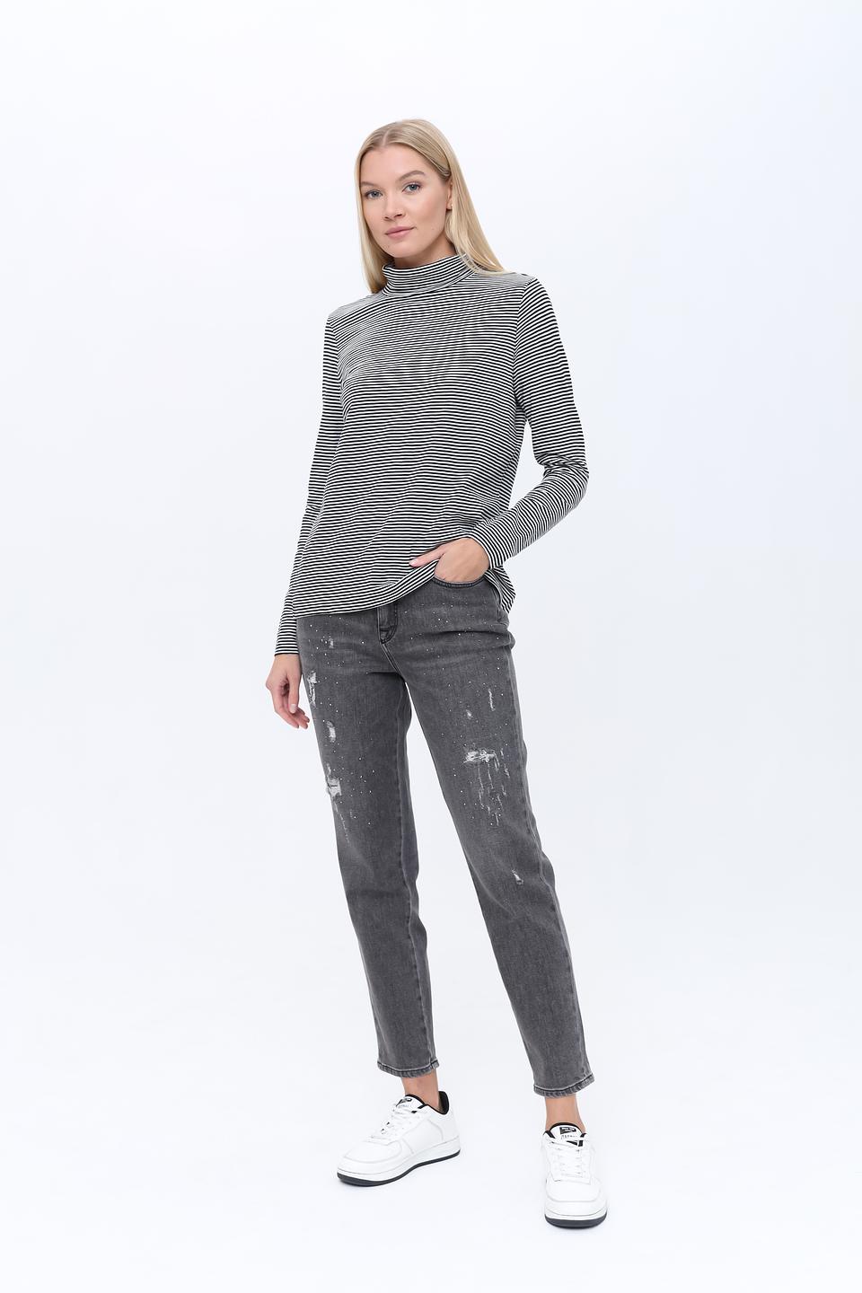 Джинсы Marc Cain серые с потертостями