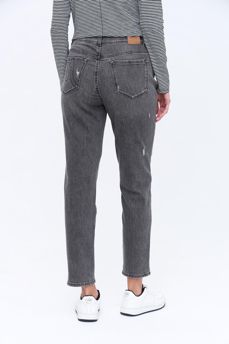 Джинсы Marc Cain серые с потертостями