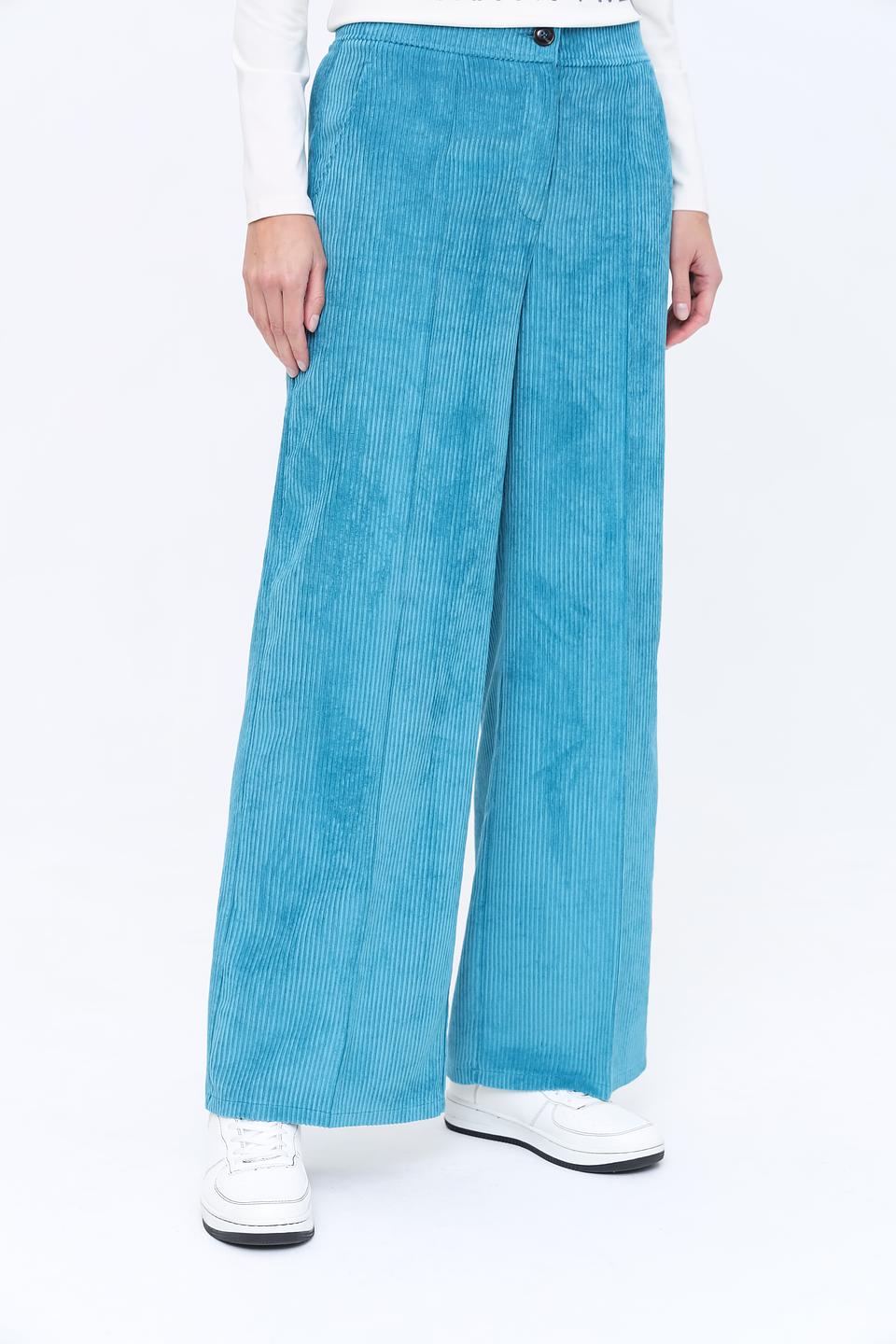 Брюки Lecomte вельветовые бирюзовые