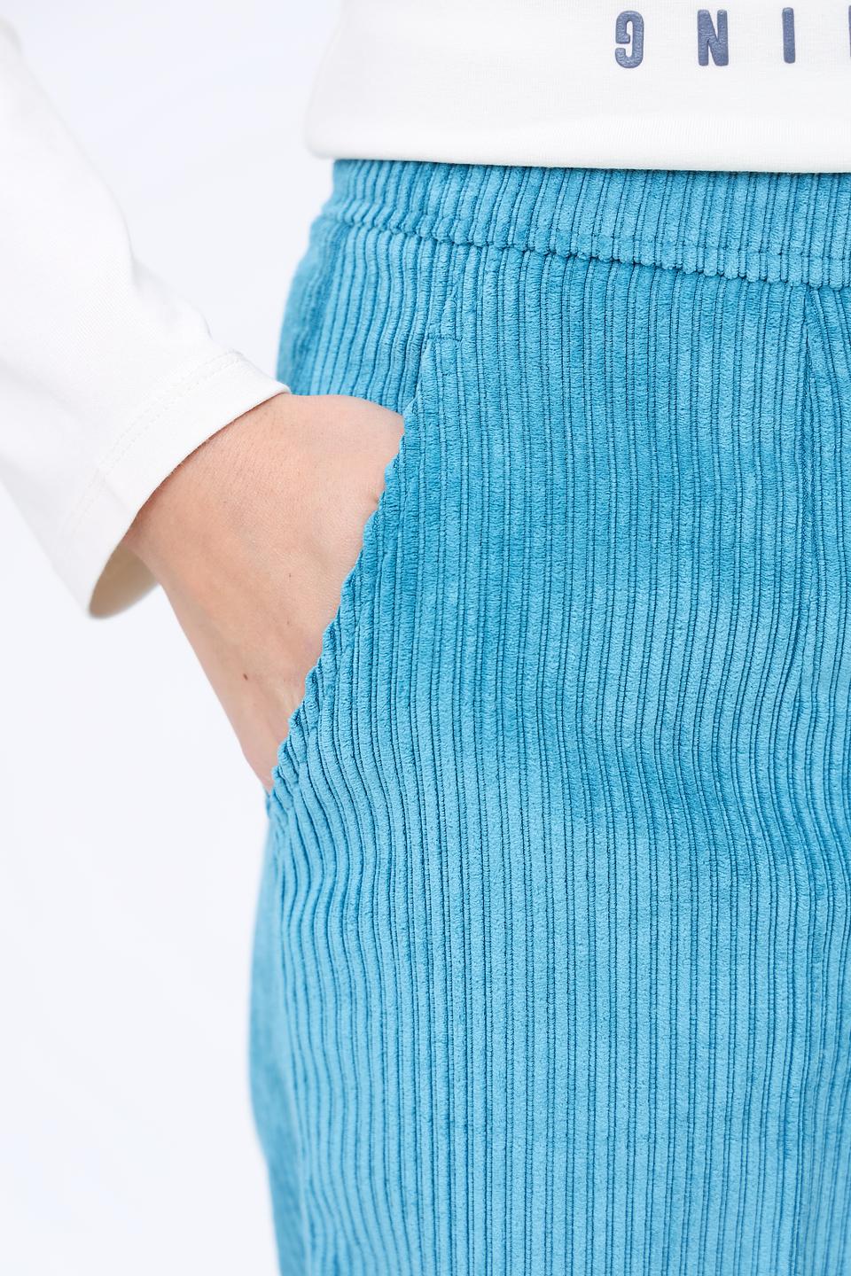 Брюки Lecomte вельветовые бирюзовые