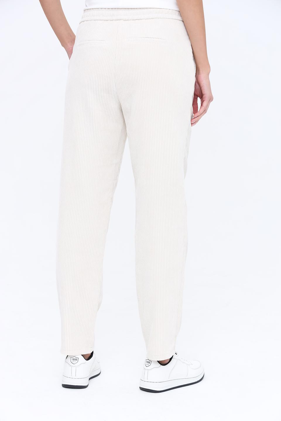 Брюки Lecomte в полоску бежевые