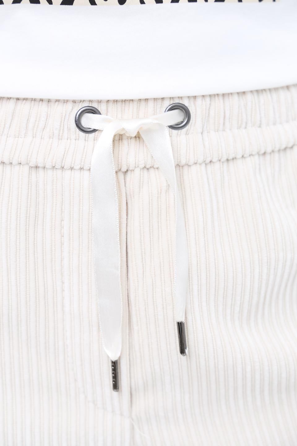 Брюки Lecomte в полоску бежевые