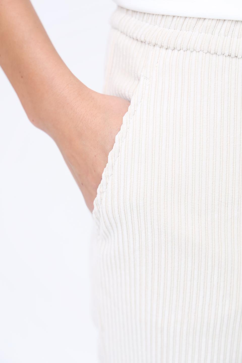 Брюки Lecomte в полоску бежевые