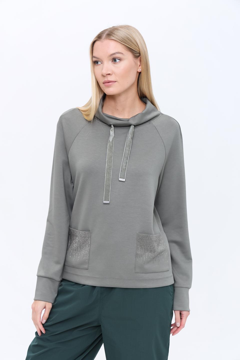 Пуловер Monari серый с карманами