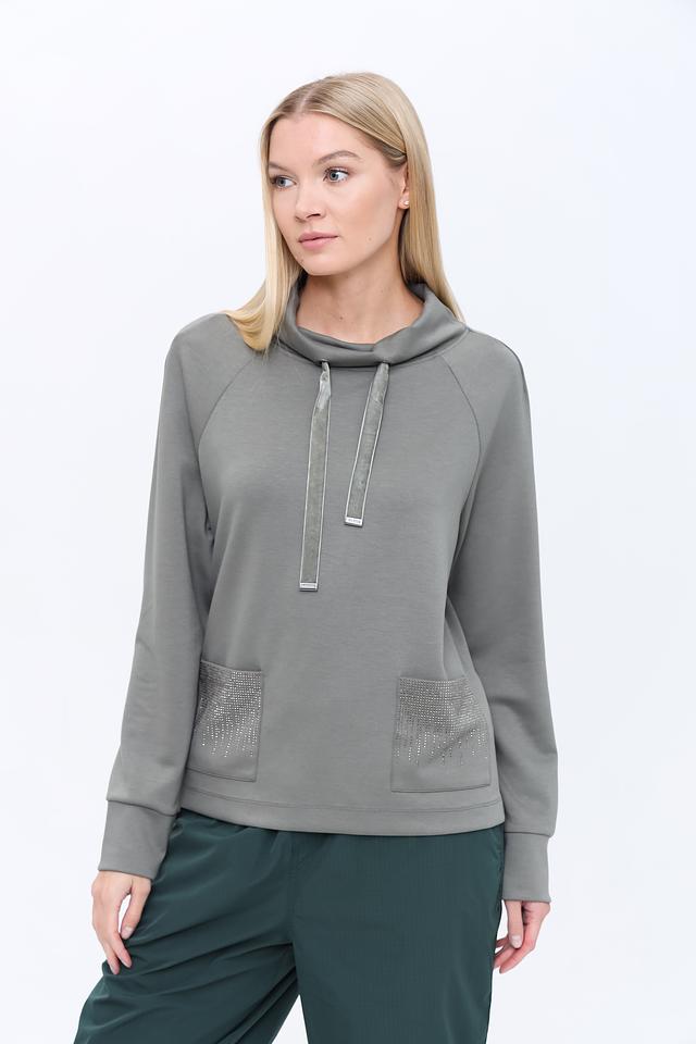 Пуловер Monari серый с карманами