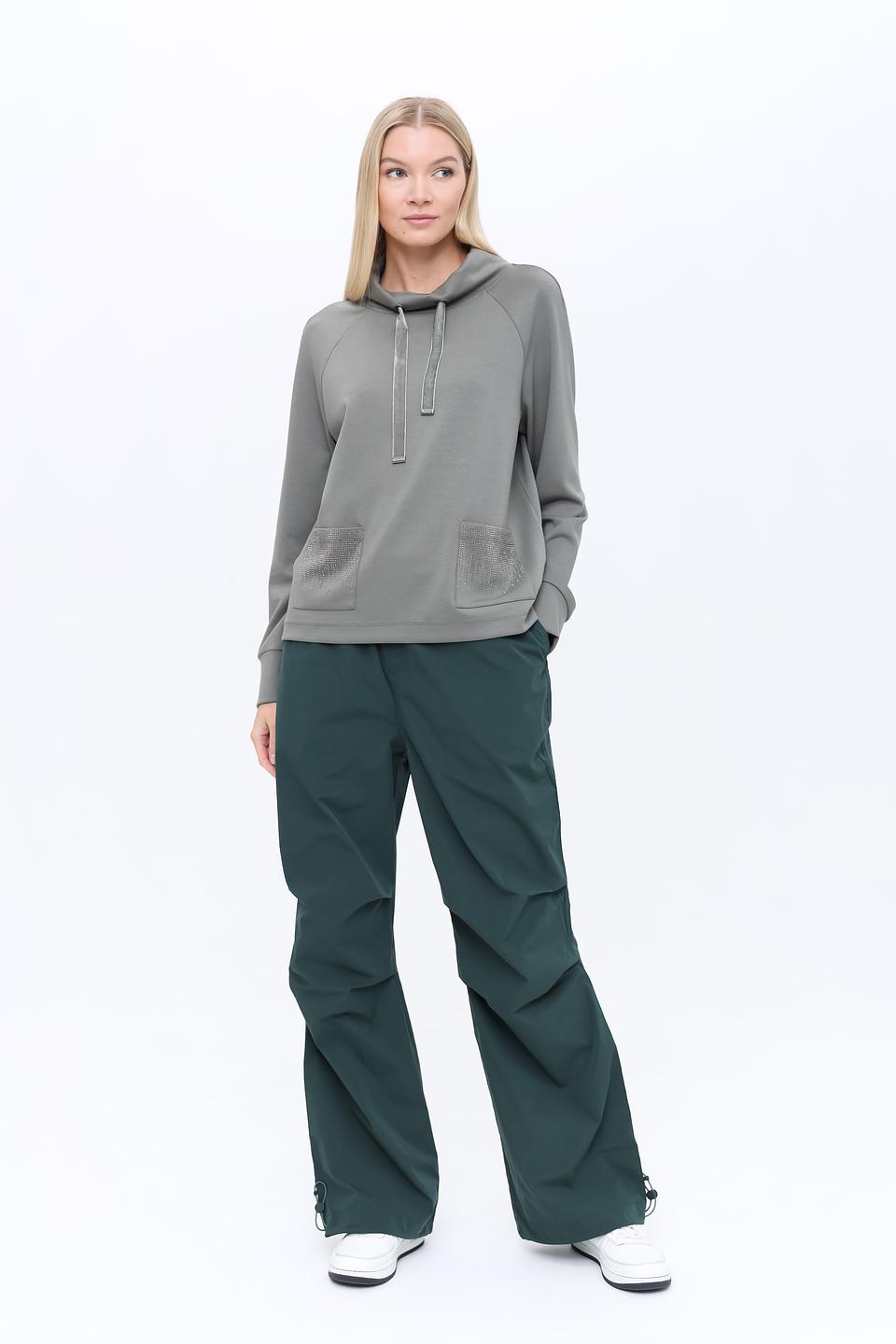 Пуловер Monari серый с карманами