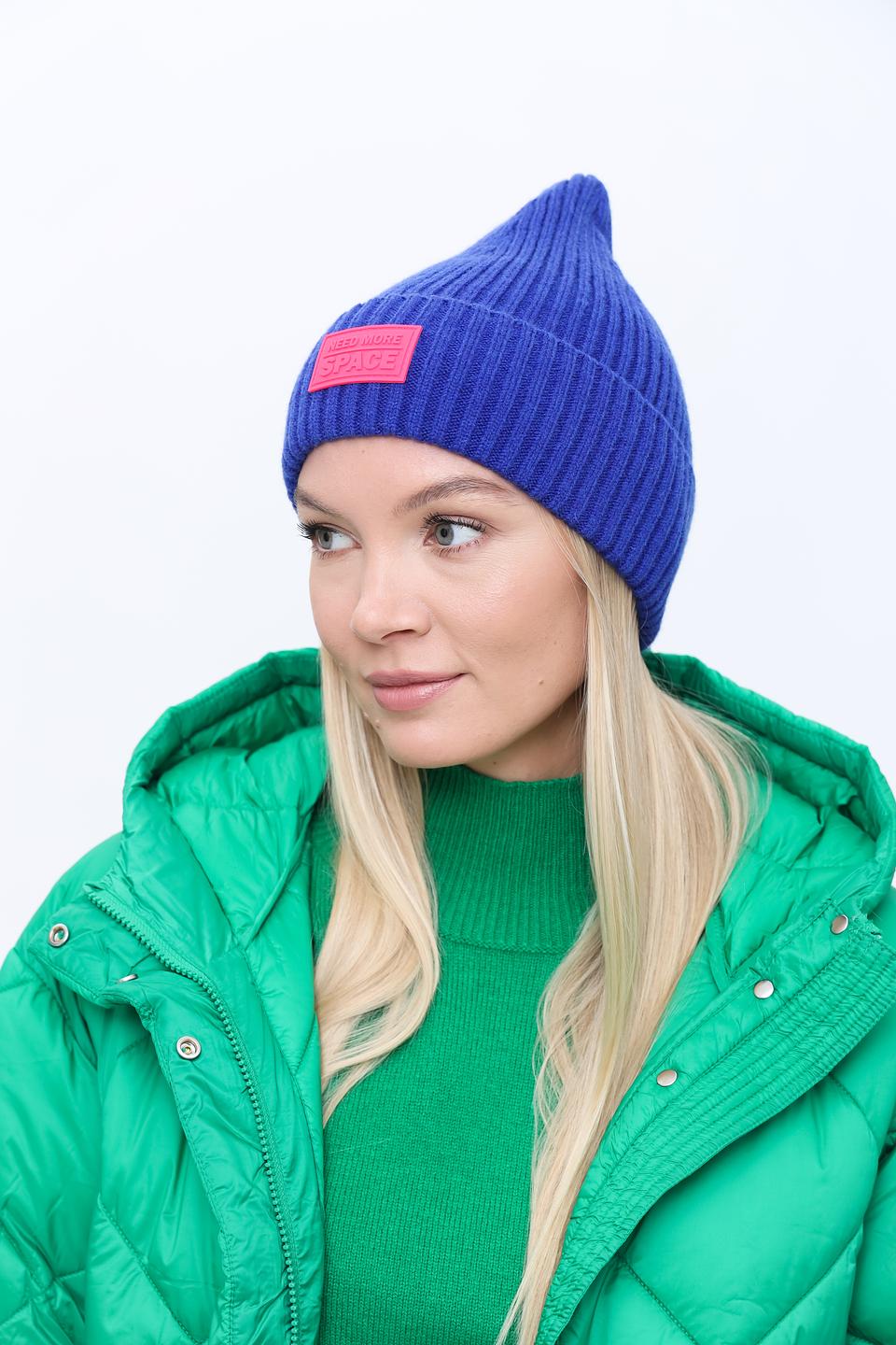 Шапка Marhatter вязаная синяя