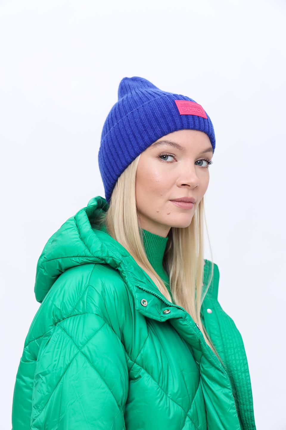 Шапка Marhatter вязаная синяя