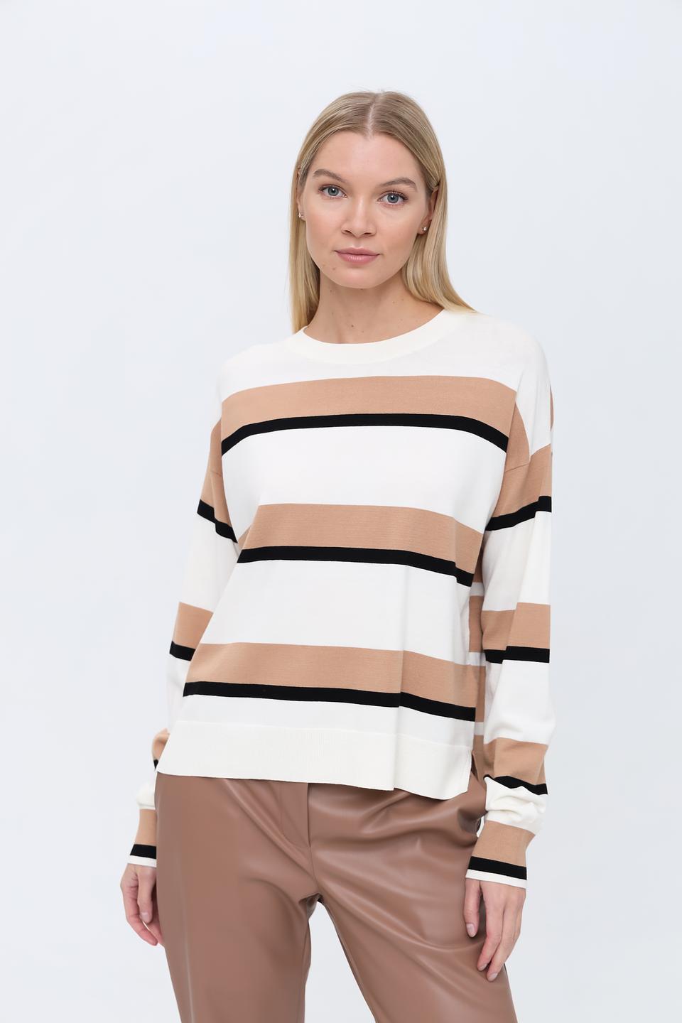 Джемпер Kaos в полоску бежевый