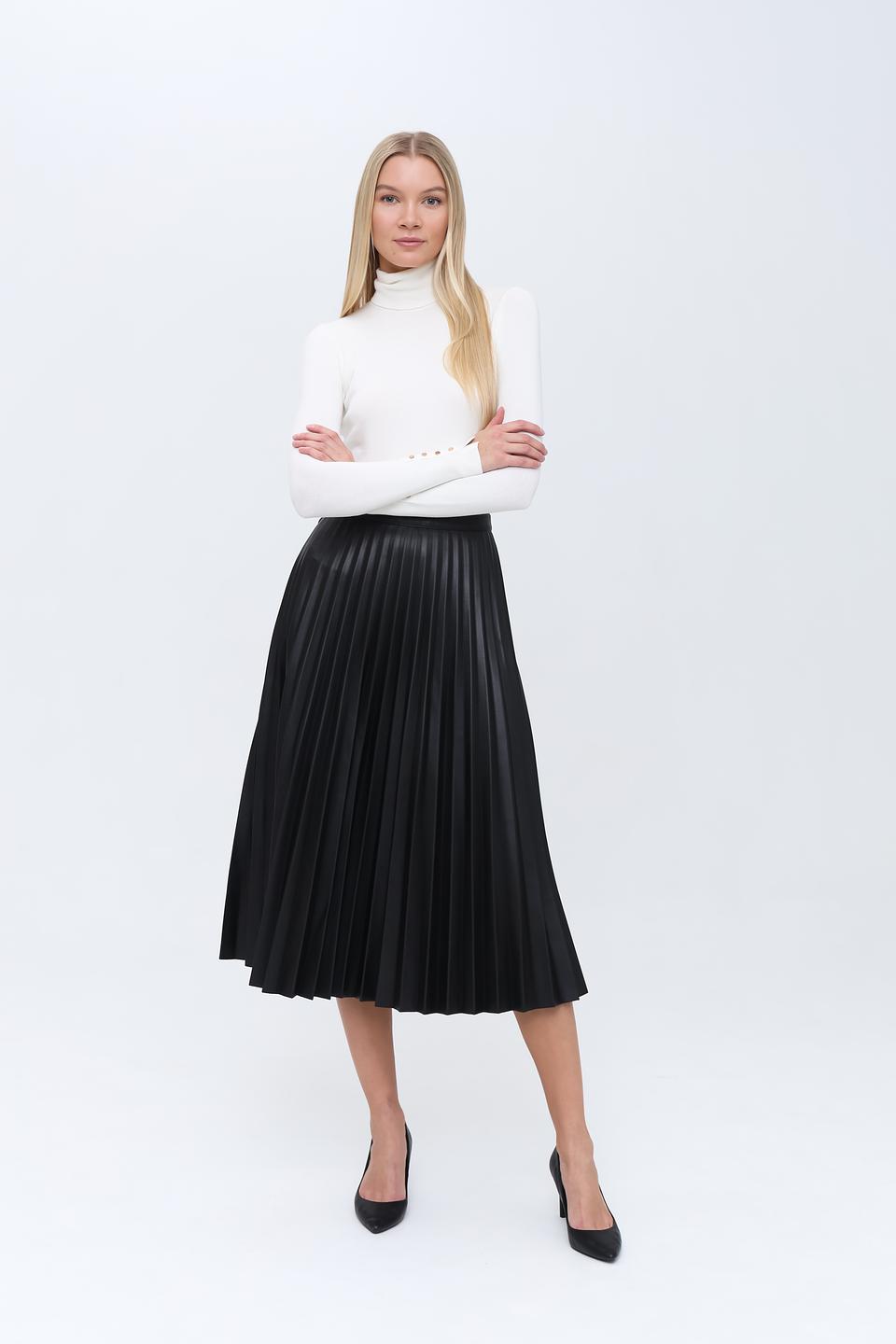 Юбка Leo & Ugo плиссированная чёрная