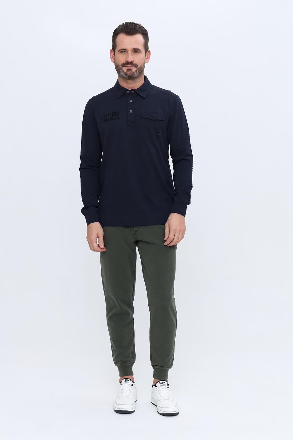 Поло Lerros с карманом темно-синее