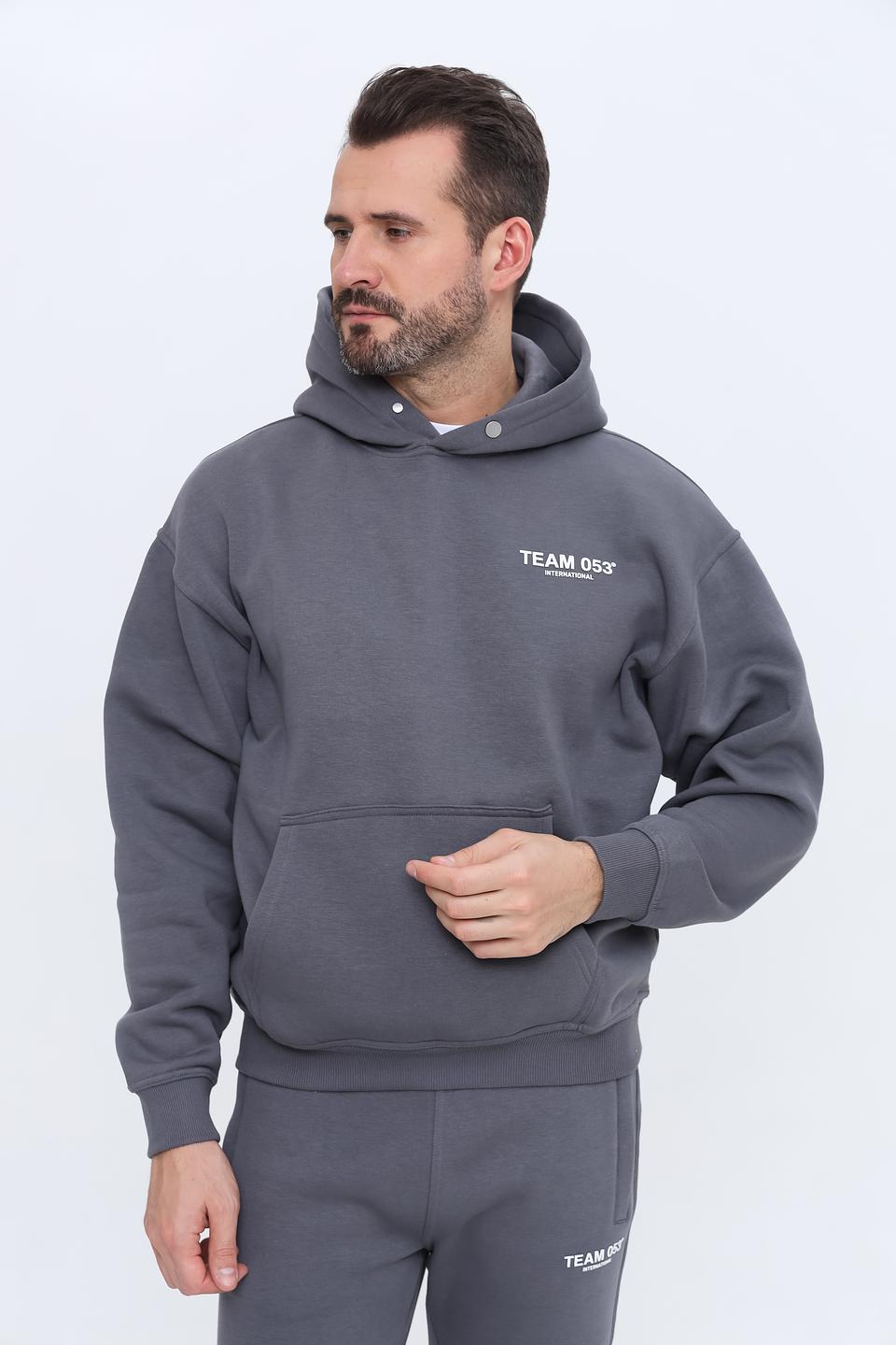 Толстовка Alcott серый с логотипом