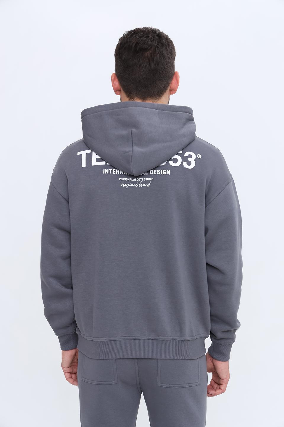 Толстовка Alcott серый с логотипом